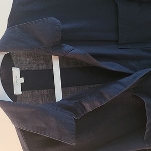 Navy Vince cotton shirt